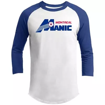 Montreal Manic Raglan Shirt Franchise NASL Soccer • $34.95