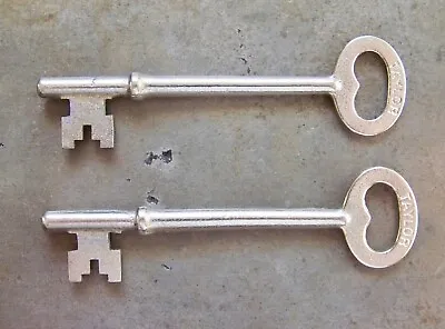 Set Of 2 Antique TAYLOR Lock Co. #529 Old Vintage Door Matching Skeleton Keys • $14.99
