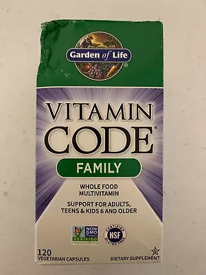 Garden Of Life Vitamin Code Family Multivitamin 120 Caps Exp 9/25 1D • $24.98