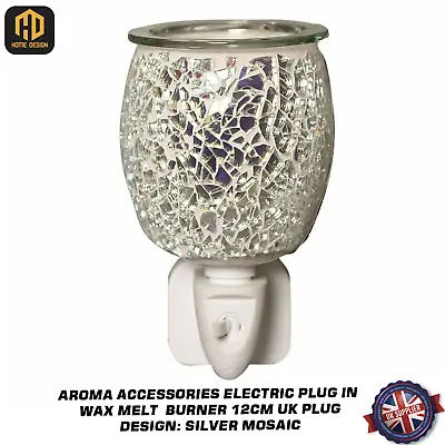 £13.99 • Buy Aroma Accessories Electric Plug In Wax Melt Oil Burner UK Plug In 12cm Glass