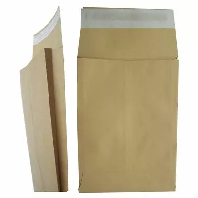 125 X A4 C4 Brown Manilla Gusset Self Closing Envelopes 229 X 324mm 25mm Spine • £36