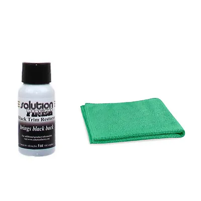 Solution Finish Black Plastic & Vinyl Restorer 1oz & Towel • $14.99