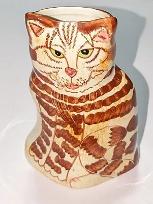 Vintage Oxford Elite Folk Art Style Orange Tabby Cat Kitty Small Vase 2001 • $14.99