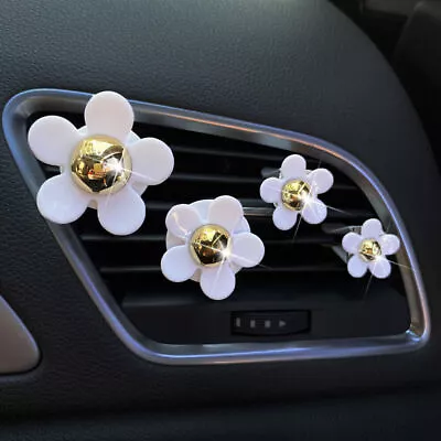 $6.59 • Buy 4×Car Air Freshener Vent Clip Plastic Small Daisy Interior Car Accessories New
