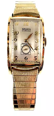 Vintage Fully Serviced ($150) Gruen Curvex Precision Watch 1950 10K Gold Filled • $589