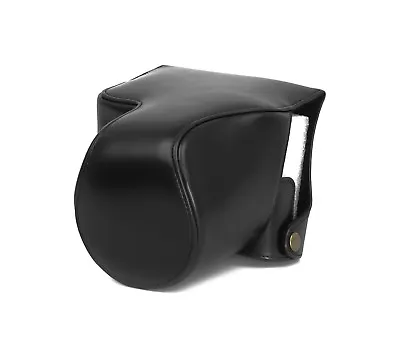 Camera Bag Case For Panasonic Lumix FZ1000 Faux Leather Bag Black CC1183a • £25.83