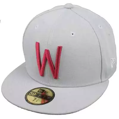 Washington State Cougars New Era 5950 Fitted Baseball Hat - Light Grey • $986.76