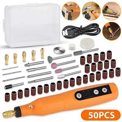 Cordless Grinder Rotary Tool Kit Polishing Drill Kit 5 Speed + 49Pcs Accessories • $21.48