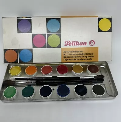 Pelikan Watercolor Paint Kit 12 Colors Vintage Gunther Wagner Made In Germany • $28