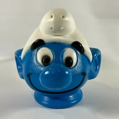 RARE Vintage 1982 H-G Toys Blow Mold Smurf Flower Sprinkler Watering Can PEYO • $49.55