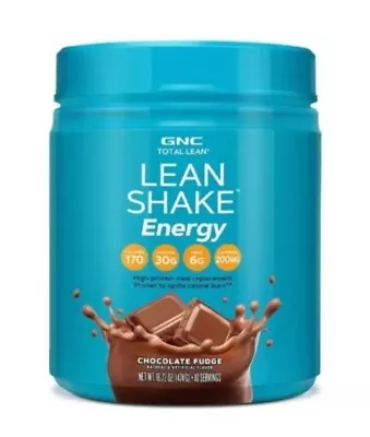 GNC Lean Shake Energy 16 Oz Chocolate Fudge Protein Powder Mix Exp: 08/28/2024 • $29.99