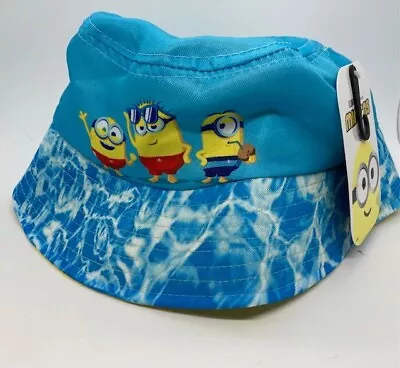 Minions Blue And Yellow Sun Toddler Hat Bucket Cap • $8