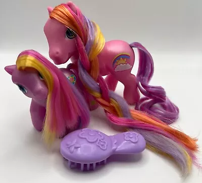 My Little Pony G3 Super Long Hair Rainbow Flash And Baby Pink Sunsparkle • $15.99