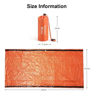 Emergency Survival Shelter Tent Reversible Waterproof Portable Outdoor Bivvy • $26.57