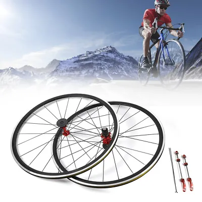 700C Ultralight Road Bicycle Bike Wheel Front Rear Wheelset Brake C/V 7-11 Speed • $111.15