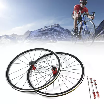 Ultralight Road Bicycle Bike Wheel 700C Front Rear Wheelset Brake C/V 7-11 Speed • $111.16