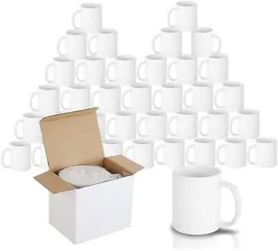 £4.95 • Buy Sublimation Mugs 11oz White Large Handle ORCA Coated Heat Press +Gift Boxes