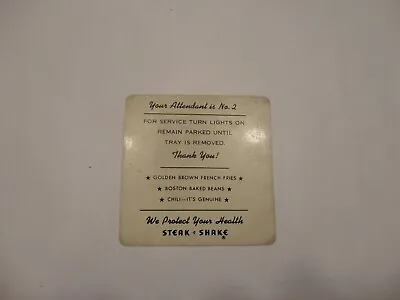 Steak N Shake Windshield Attendant Card • $17.50