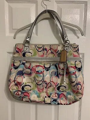 Coach Poppy Ikat 19876 Signature C Glam Tote • $68.95