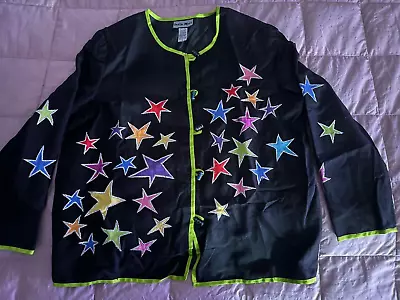 Cute Women's Jacket With Colored Stars On It Fun For A Mary Kay Star Consultant • $35