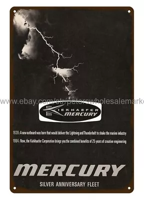 Metal Garage Signs 1964 Mercury Catalog Cover Boating Outboard Metal Tin Sign • $18.87