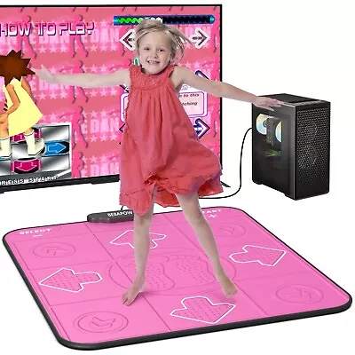 USB Dance Mat For PC/Computer Dance Pad For Exercise & Fitness W/ Dancing Game • £16.99