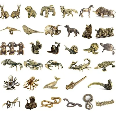 Brass Figurine Statue Miniature Ornament Animal Figurines Home Office Decor USA • $12.19