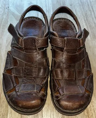 Born Sandals - Men’s 13 - Cabot III Fisherman Brown Leather Closed Toe  -Casual • $35