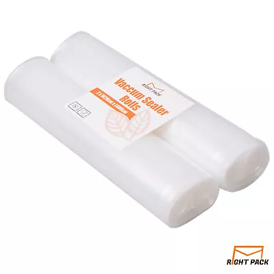 £7.95 • Buy 2 Rolls Textured Vacuum Vac Sealer Sous Vide Food Saver Storage Bags Right Pack
