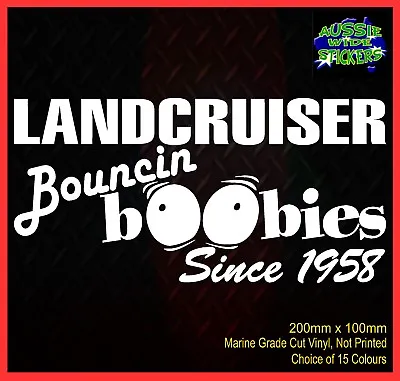 $6.90 • Buy For LANDCRUISER Stickers Accessories Ute Car MX Funny Decal BOUNCE BOOBIES 200mm