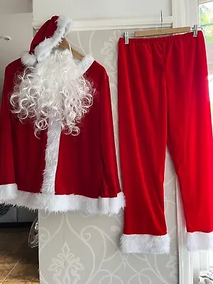 £10 • Buy Father Christmas Santa Claus Outfit Shoes Beard Hat