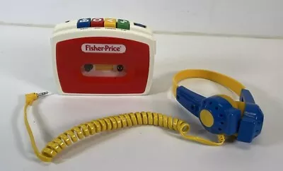 Vintage Fisher Price 1991 Portable Cassette Player & Headphones  | Works | • $59.99