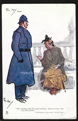 £3.25 • Buy Early Tuck Comic Postcard:Shakespeare Illustrated. Old Lady, Policeman. Phil May