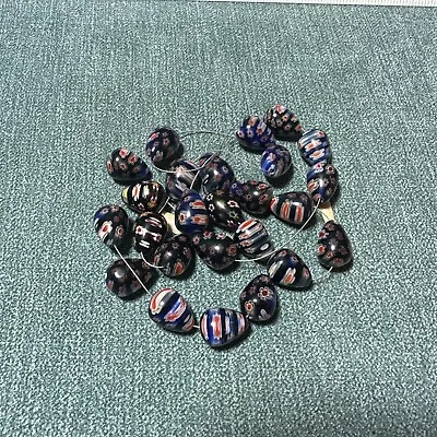 Lot Of Assorted Murano Millefiori Glass Beads • $24.99