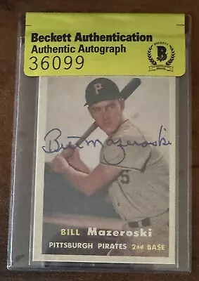 BILL MAZEROSKI Signed REPRINT Rookie Authentic Autograph Beckett AUTHENTIC • $75