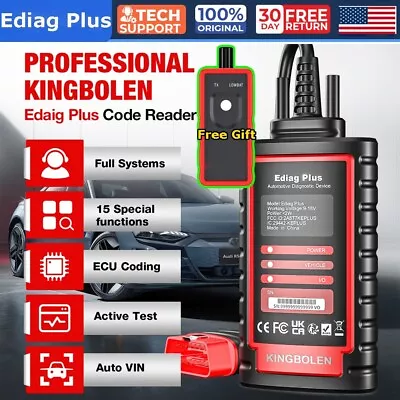 Ediag Plus Car OBD2 Scanner Diagnostic Tool ECU Coding Full Software Free CAN-FD • $109.81