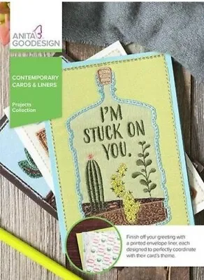 Anita Goodesign -contemporary Cards & Liners -machine Embroidery Designs Usb Pes • £17.95