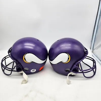 FRANKLIN Sports NFL Minnesota Vikings Full-Size Replica Helmet Lot Of 2 Made USA • $94.95