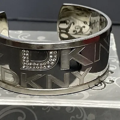 £45 • Buy DKNY Stainless Steel Cuff Bangle Silver Limited Edition RRP £120 New York 