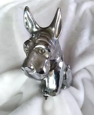 Vintage Scottie Dog Hood Ornament Chrome • $85