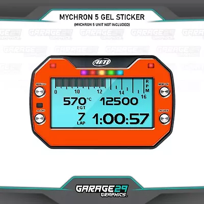 Fluro Orange Red Style Mychron 5 Gel Lap Timer Sticker • $19.88