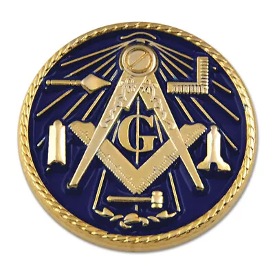 Working Tools Square & Compass Round Masonic Lapel Pin • $9.99