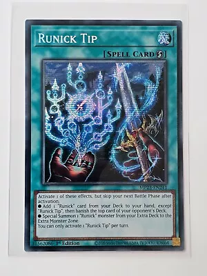 Yu-Gi-Oh! - Runick Tip - MP23-EN241 - Prismatic Secret Rare - 1st Ed • $17.45