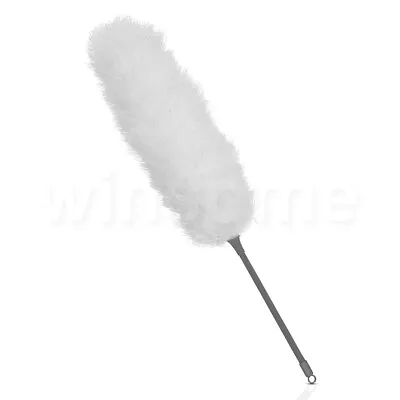 58cm Fluffy Feather Microfibre Duster With Handle Cleaning Window Blinds Cleaner • £6.91