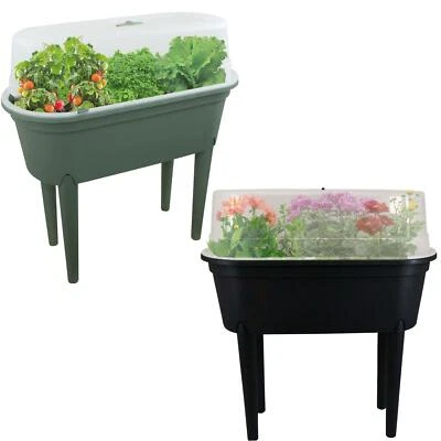 £29.99 • Buy Raised Garden Bed Plant Box Vegetable Grow Patio Greenhouse Table With Lid
