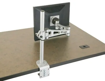 Single Arm Monitor Desk Table Mount Stand/For 1 LCD Fully Swivel Clamp Up To 27  • $30