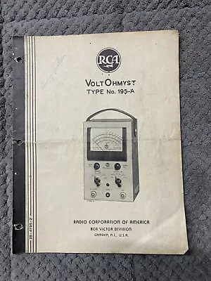 Rca Volt Ohmyst Type No195-a • $9.95