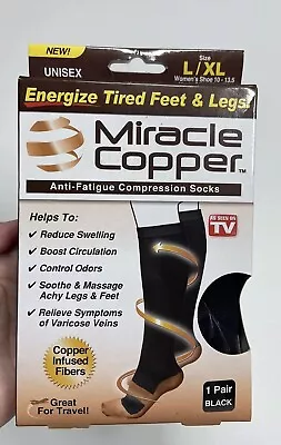 Miracle Copper MCSLXL Anti-Fatigue Compression Socks (Large/Extra Large) • $7.83