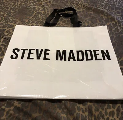 STEVE Madden New White Logo Inner Pocket Reusable Eco Friendly Shopping Tote Bag • $10