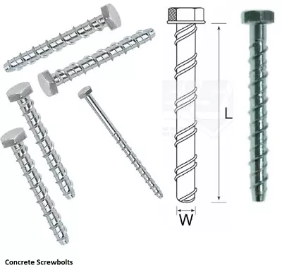 £54.08 • Buy Thunder Bolts Concrete Masonry Anchor Bolt Hexagon MultiFix Screwbolt Serbolts